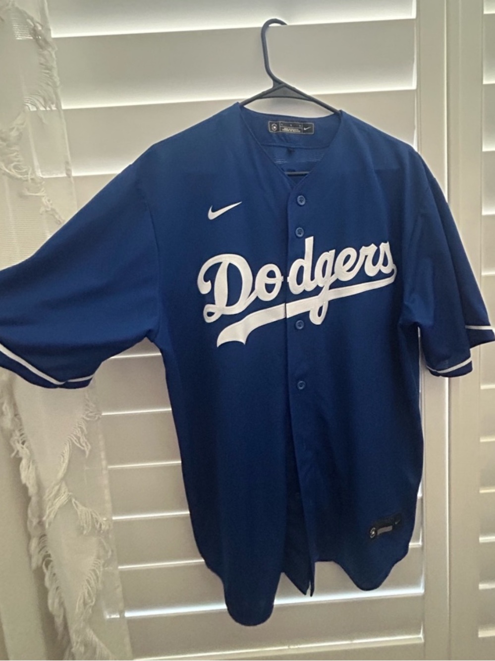 Nike MLB Blue and White #35 Bellinger Baseball Jersey